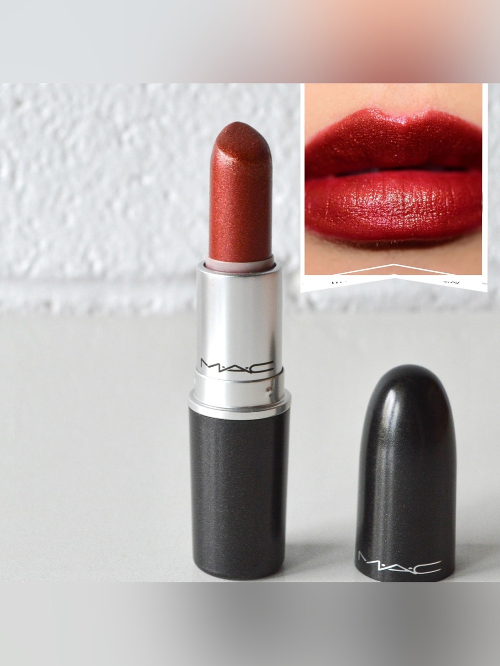 MAC Cosmetics Lipstick *FRESH MOROCCAN* Dark brown with red sparkle